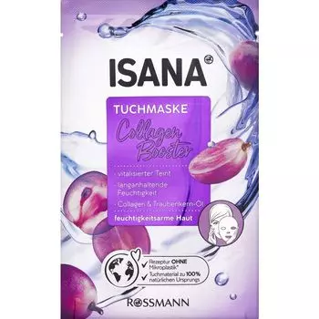 Коллагеновая тканевая маска-бустер ISANA, 1 шт.