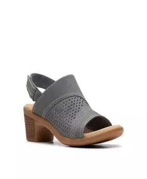 Коллекция Emily2 Сандалии на блоке Mist с каблуком Clarks, мультиколор