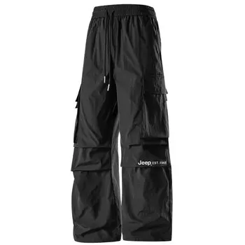 Коллекция Leisure Повседневные брюки унисекс Jeep, Black Fleece-Lined+Gray Regular