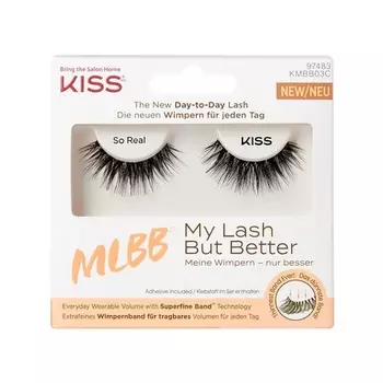 Коллекция My Lash But Better Collection Накладные ресницы для настоящего естественного объема с лентой Flexi-Wisp и клеем — 1 пара, Kiss