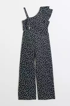 Комбинезон для девочки в горошек River Island, черный