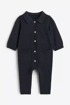 Комбинезон хлопкового трикотажа H&M, синий
