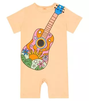 Комбинезон из хлопка с принтом Stella Mccartney Kids, розовый