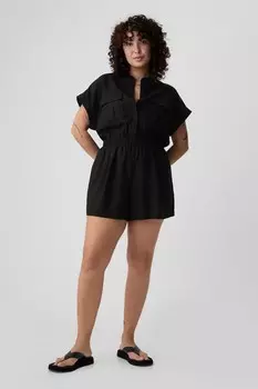 Комбинезон из смесового льна Gap, черный