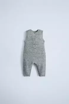 Комбинезон изнаночной вязки ZARA, серый мергель