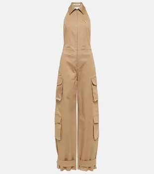 Комбинезон карго из хлопка VALENTINO, бежевый