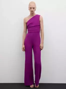 Комбинезон Mango Yeah Asymmetric, фиолетовый