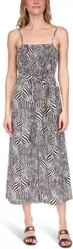 Комбинезон Michael Kors Petite Zebra Smock Jumpsuit, черный