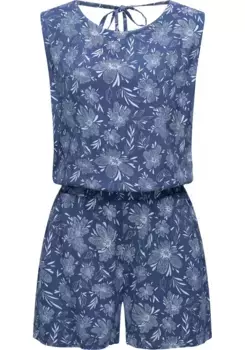 Комбинезон Ragwear "Zella", шикарный короткий женский комбинезон с цветочным принтом, цвет Indigo