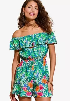 Комбинезон RUFFLE BARDOT HOLIDAY, REGULAR FIT Lipsy, зеленый