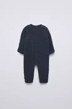 Комбинезон с кабельной вязкой ZARA, бензиновый синий