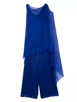 Комбинезон с накидкой Alberta Ferretti, синий