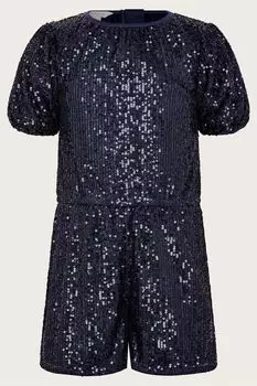 Комбинезон с пайетками Monsoon, синий