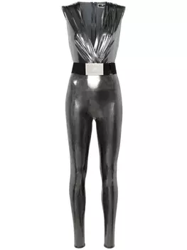 Комбинезон с поясом Elisabetta Franchi, серый