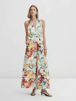 Комбинезон с принтом Massimo Dutti, красный