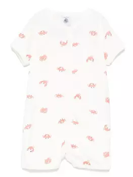 Комбинезон с принтом Petit Bateau, белый