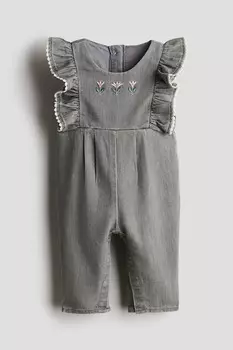 Комбинезон с воланами H&M, серый