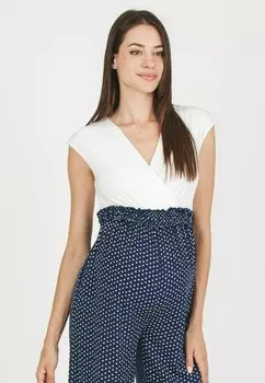 Комбинезон WITH POLKA DOT Attesa Maternity, синий