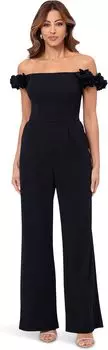 Комбинезон XSCAPE Long Scuba Crepe One Shoulder Jumpsuit, цвет Black 1