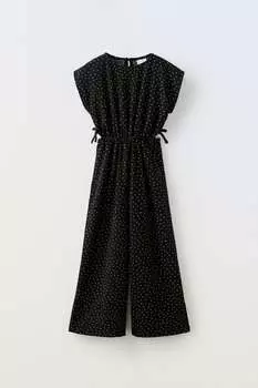 Комбинезон Zara Polka Dot, черный, белый