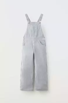 Комбинезон Zara Striped Denim Long, серый