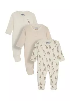 Комбинезоны 3-PACK REGULAR FIT JoJo Maman Bb, цвет cream giraffe