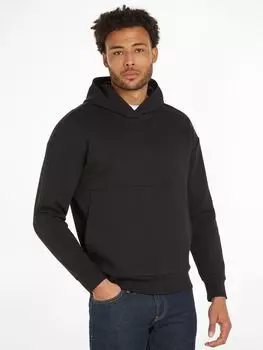 Комфортная толстовка с тисненым логотипом Calvin Klein, ск черный