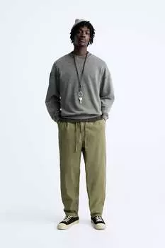 Комфортные брюки ZARA, хаки
