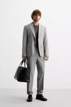 Комфортные брюки ZARA, серый