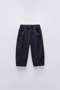 Комфортные брюки ZARA, темно-синий