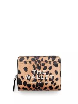 Компактный кошелек Cheetah Leather Mini Marc Jacobs, черный