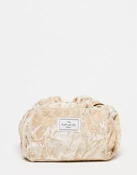Компания «Флэт Лэй» X ASOS EXCLUSIVE – косметичка на шнурке из мятого бархата Flat Lay Company, Glazed Velvet