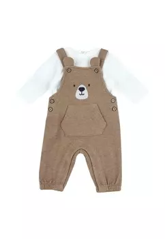 Комплект боди и комбинезон Chicco, бежевый