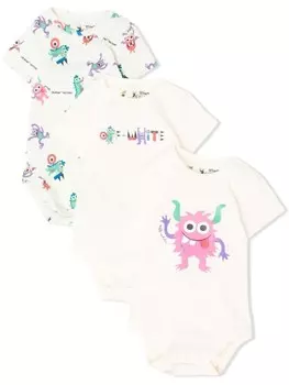 Комплект боди Off-White Kids, 3 предмета, мультиколор