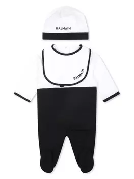 Комплект для роста ребенка с логотипом Balmain Kids, черный