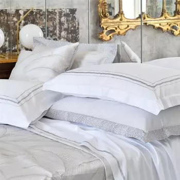 Комплект двуспальной кровати Lux Satin Reever, белый