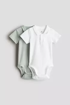 Комплект из 2 боди с пуантами H&M, мультиколор