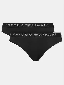 Комплект из 2 бразильских женских трусов Emporio Armani Underwear, черный