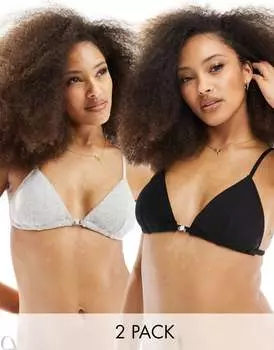 Комплект из 2 бюстгальтеров Cotton On с крошечными подбивками Cotton:On