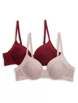 Комплект из 2 кружевных бюстгальтеров на косточках Tommy Hilfiger Met mauve