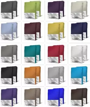 Комплект из 2 простыней Box Spring Bed Water Bed из эластана Простыня из эластана, размер: 180 - 200 x 200 - 220 см, цвет: красный One-Home