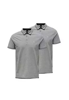 Комплект из 2 рубашек-поло Onsefletcher ONLY & SONS, цвет Light Grey Melange