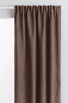 Комплект из 2 штор букле H&M, 120x250 см, коричневый