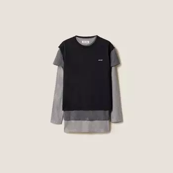 Комплект из 3 футболок из джерси. Miu Miu, черный