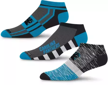 Комплект из 3 носков в полоску Carolina Panthers для босых ног For Bare Feet