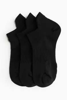 Комплект из 3 спортивных носков H&M, черный