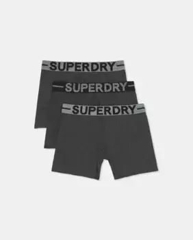 Комплект из 3 трусов-боксеров из органического хлопка Superdry, черный