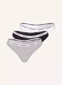 Комплект из 3 трусов modern logo Calvin Klein, черный