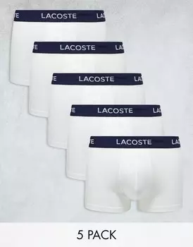 Комплект из 5 белых трусов Lacoste