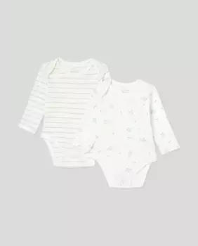 Комплект из двух боди для мальчика Cotton Juice, мультиколор